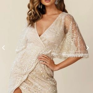 Champagne Wrap Dress